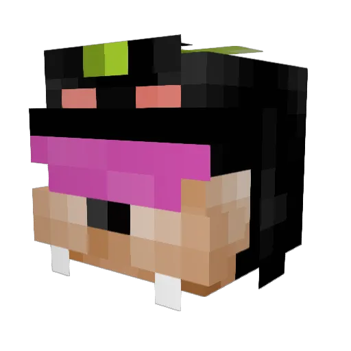 GoodBush Minecraft avatar head, 3D render