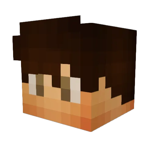 GoodBybes Minecraft avatar head, 3D render