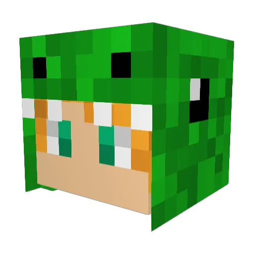 GoodDinosaur Minecraft avatar head, 3D render