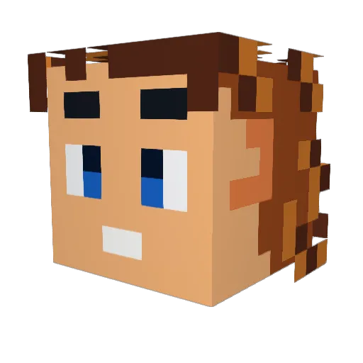 GoodGamingNZ Minecraft avatar head, 3D render