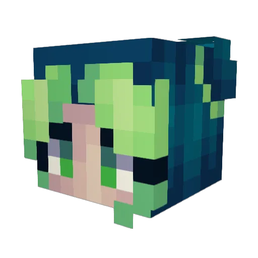 GoodGarbanzo Minecraft avatar head, 3D render