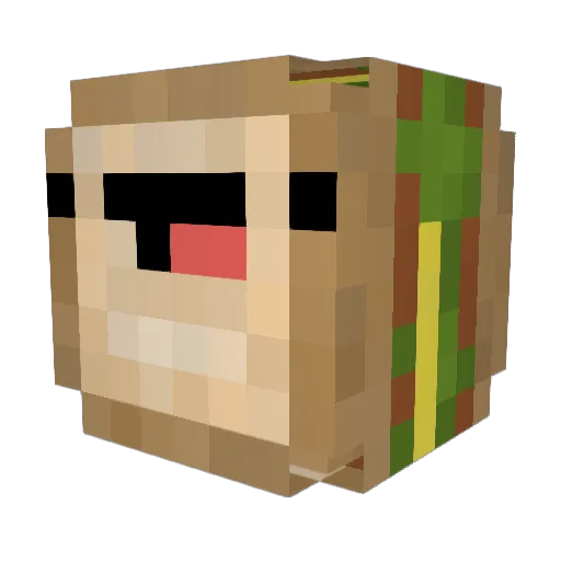 GoodGuyBinko Minecraft avatar head, 3D render