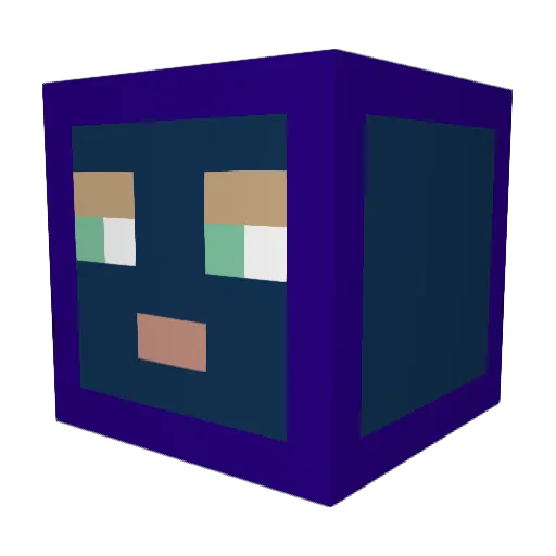 GoodJohn Minecraft avatar head, 3D render