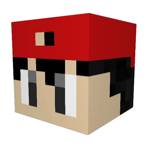 GoodLivin Minecraft avatar head, 3D render