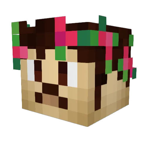 GoodLunch Minecraft avatar head, 3D render