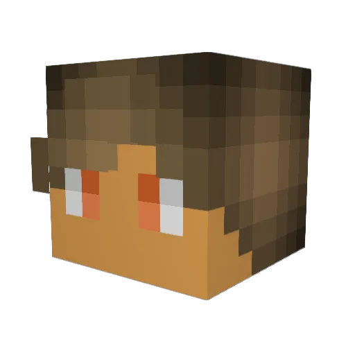 GoodMug Minecraft avatar head, 3D render