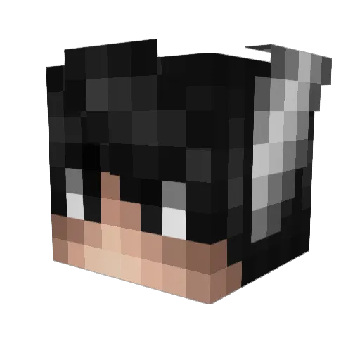 GoodNightMotherF Minecraft avatar head, 3D render