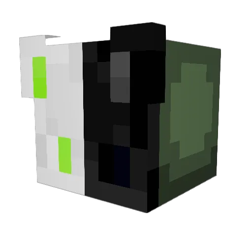 GoodNirai Minecraft avatar head, 3D render