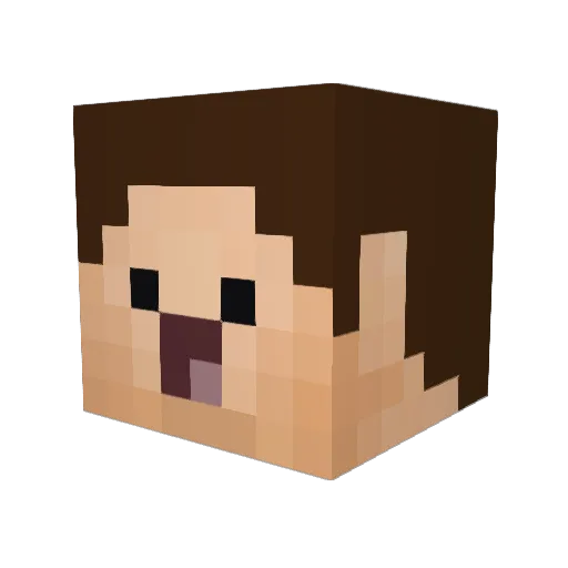 GoodOlGib Minecraft avatar head, 3D render