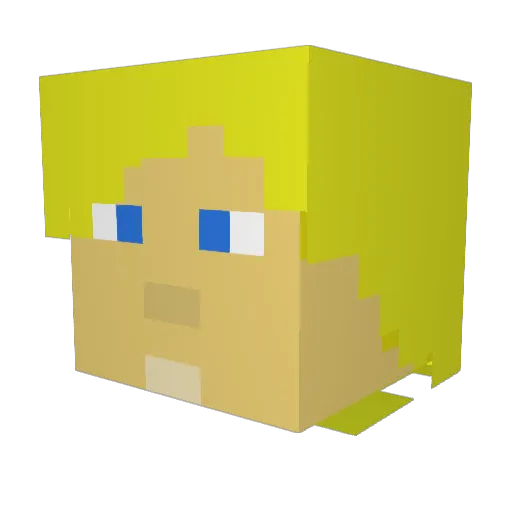 GoodPanda2 Minecraft avatar head, 3D render