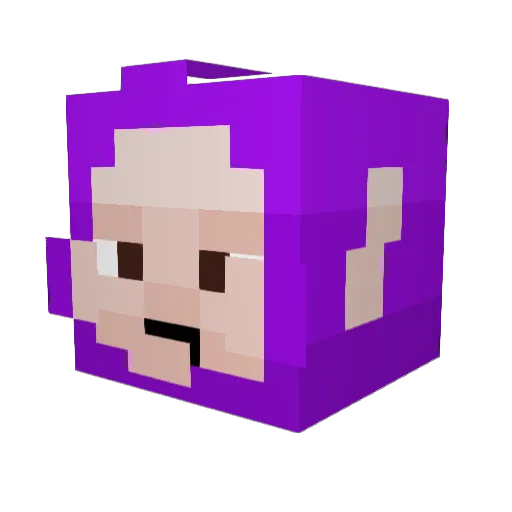 GoodPrincess Minecraft avatar head, 3D render