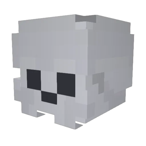 GoodQ Minecraft avatar head, 3D render