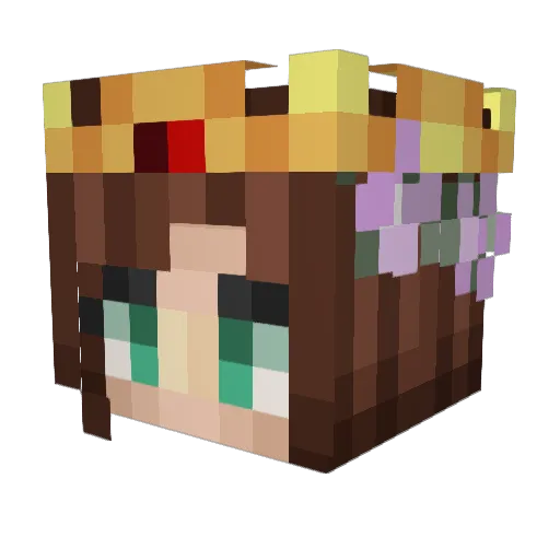 GoodQueen Minecraft avatar head, 3D render