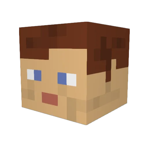 GoodRamen Minecraft avatar head, 3D render