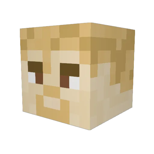 GoodRunBobby Minecraft avatar head, 3D render