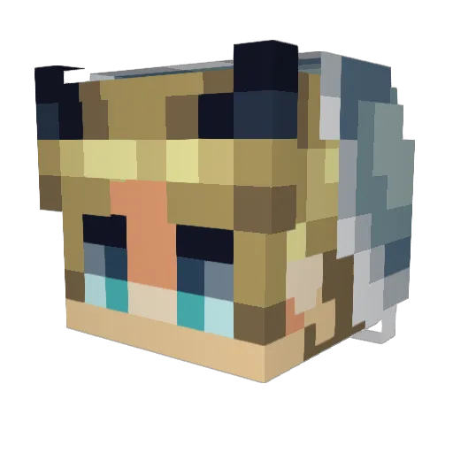 GoodTimeBro Minecraft avatar head, 3D render