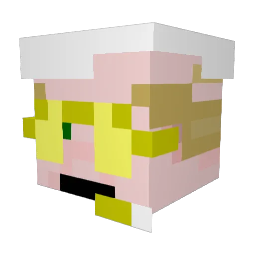 GoodWood Minecraft avatar head, 3D render