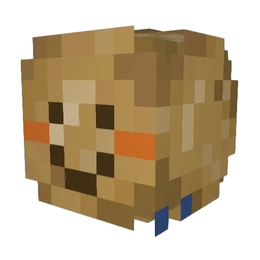 Good_Man Minecraft avatar head, 3D render