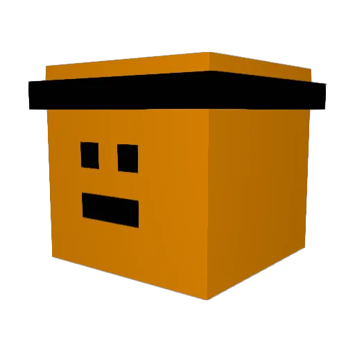 Goodan Minecraft avatar head, 3D render