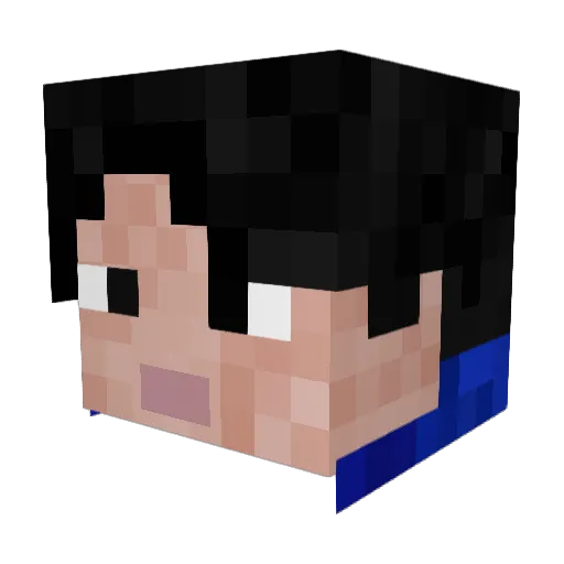 Goodbugest Minecraft avatar head, 3D render