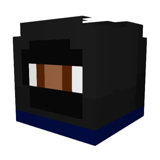 Goodbyex Minecraft avatar head, 3D render