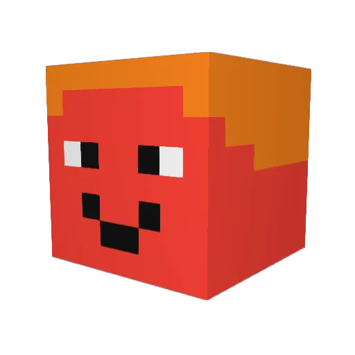 Gooddutchie Minecraft avatar head, 3D render