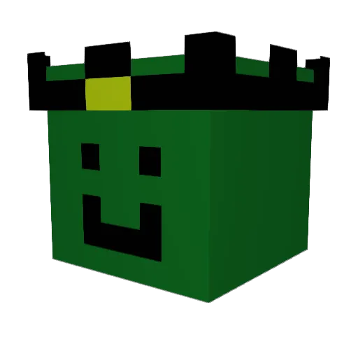 Goodet Minecraft avatar head, 3D render