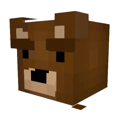 Goodflower Minecraft avatar head, 3D render