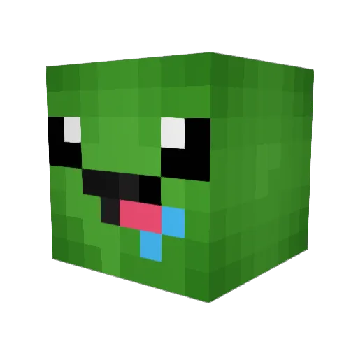Gooding Minecraft avatar head, 3D render