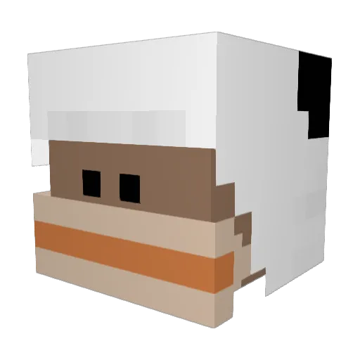 Goodjourney Minecraft avatar head, 3D render