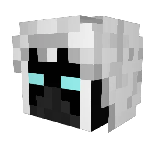 GoodluckH Minecraft avatar head, 3D render