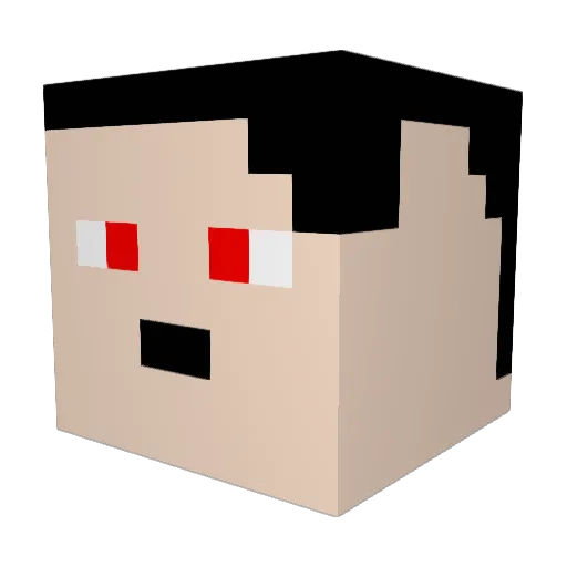 Goodnight02 Minecraft avatar head, 3D render