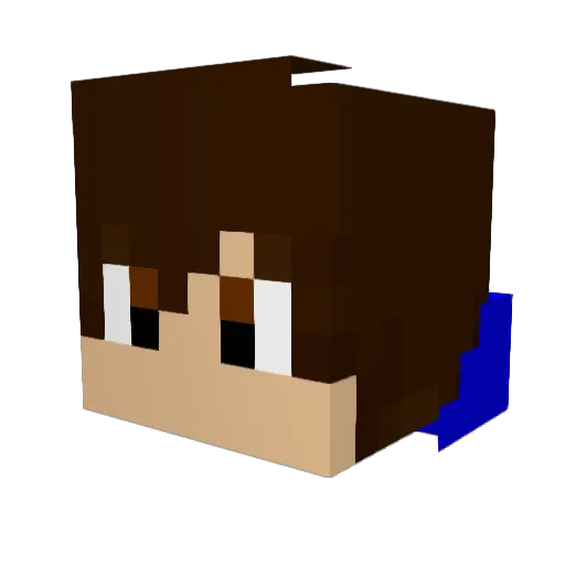 Goodoy Minecraft avatar head, 3D render