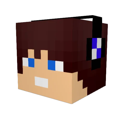 Goodvise Minecraft avatar head, 3D render