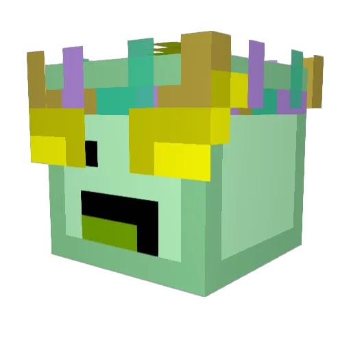 Gooe Minecraft avatar head, 3D render