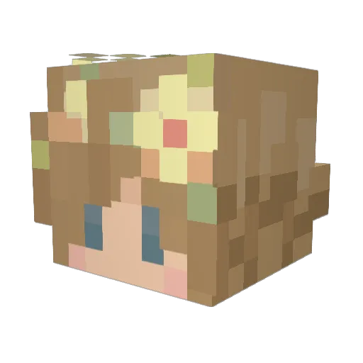 GooeyCaramel Minecraft avatar head, 3D render