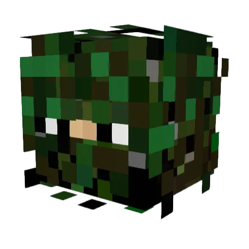 GooeyPie Minecraft avatar head, 3D render