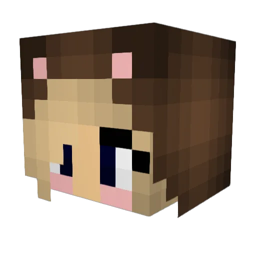 GooeyPop Minecraft avatar head, 3D render