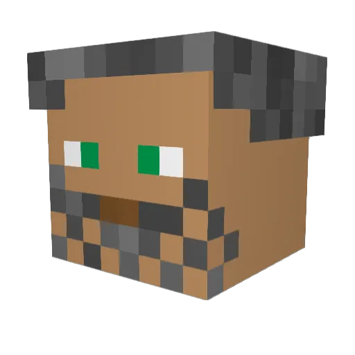 GooeyStuey Minecraft avatar head, 3D render