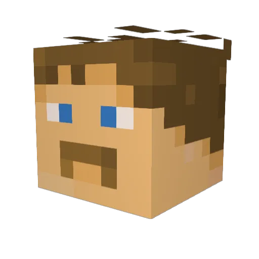 Goofball66 Minecraft avatar head, 3D render