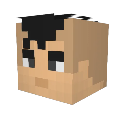 Goofball95 Minecraft avatar head, 3D render