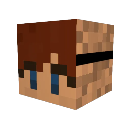 Goofballisland69 Minecraft avatar head, 3D render