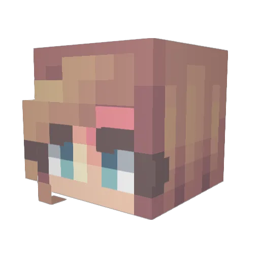 Gooferock Minecraft avatar head, 3D render
