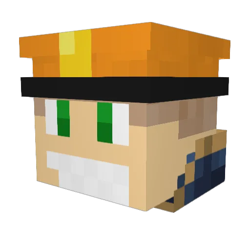 Goofet Minecraft avatar head, 3D render