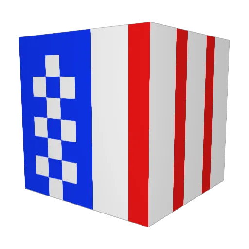 Goofii Minecraft avatar head, 3D render