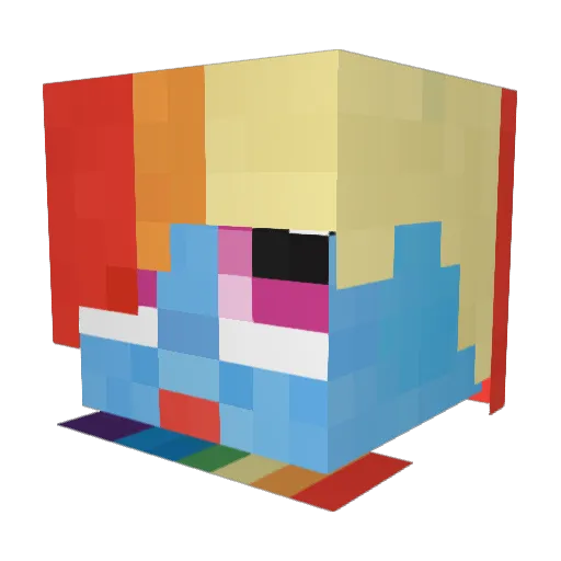 GoofyCow Minecraft avatar head, 3D render