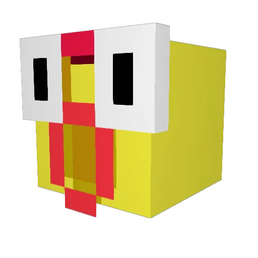 GoofyDuck_ Minecraft avatar head, 3D render