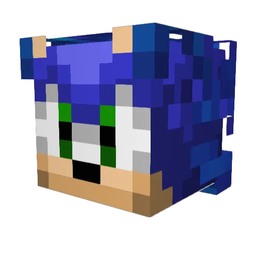 GoofyHedgehog Minecraft avatar head, 3D render
