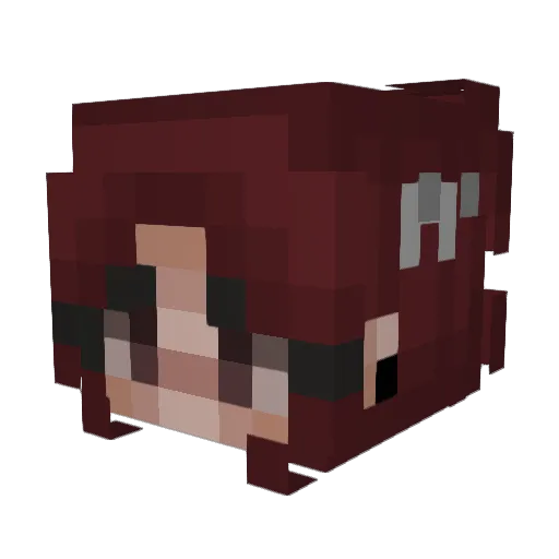 GoofyRedHead Minecraft avatar head, 3D render