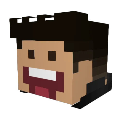 Goofy_Guy_ Minecraft avatar head, 3D render